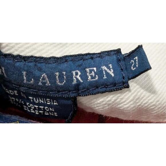 Ralph Lauren Sport 100% Cotton Feather Print Jeans Size 27 - Picture 2 of 3